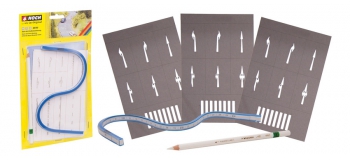 Modélisme ferroviaire : NOCH NO60740 - Set de gabarits de marquage routier 